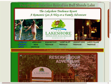 Tablet Screenshot of lakeshoretreehouseresort.com